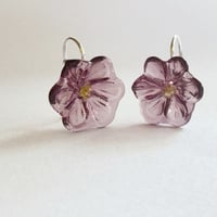 Image 1 of  Amethyst Flower Earrings