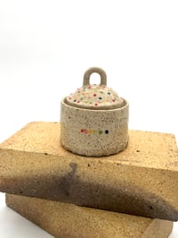 Image 3 of rainbow dot jar
