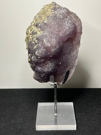 Image 2 of Purple Botryoidal Fluorite With Cubic Pyrite Display Specimen #2662