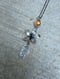 Image of Apple Blossom Flower and Leaf Pendant (with chain)
