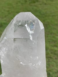 Image 15 of Etched Face Clear Quartz Statement Piece #1068