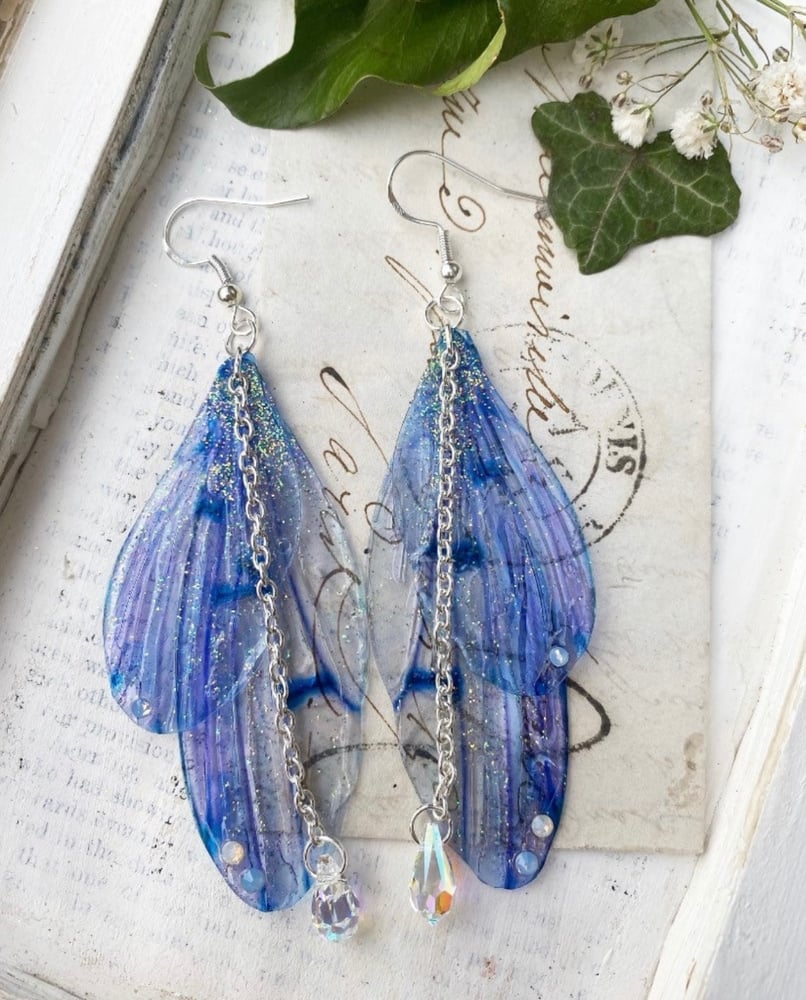 Image of Large Bluebell Ethereal Earrings