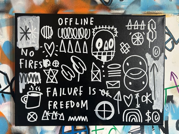 Image of ‘Freedom is failure/ OFFLINE’ original artwork