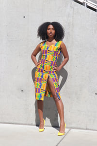 Image 3 of The Araba  dress- Kente 