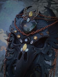 Image 12 of Adorned crow skull on filigree 