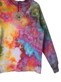 Image 9 of M Ladies/Junior's Sweatsuit Set in Shocking Rainbow Ice Dye