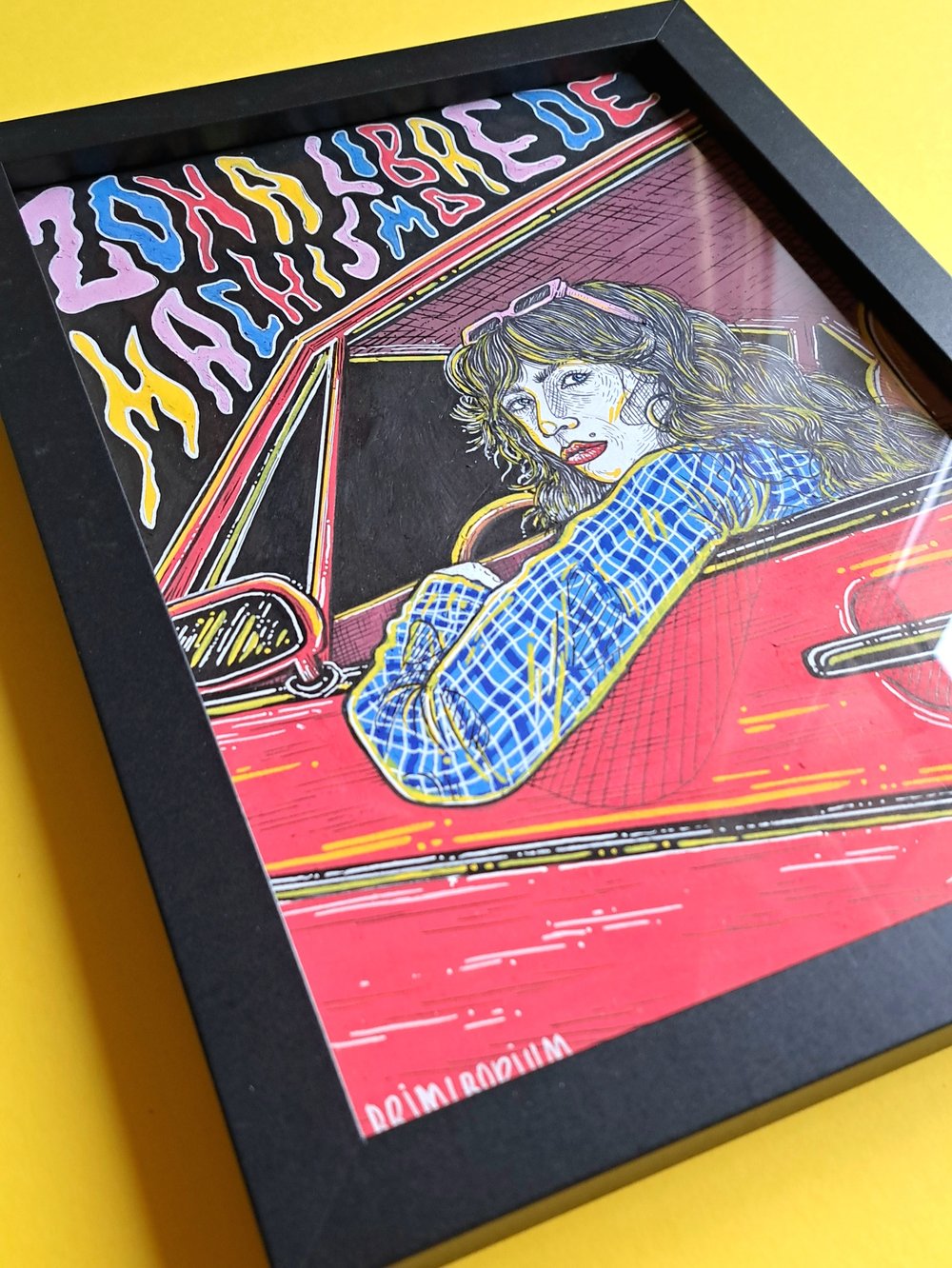 'ZONA LIBRE DE MACHISMO' original illustration (A4, frame incl.)