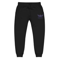 Image 2 of BOSSFITTED Purple Embroidered Logo Unisex Fleece Sweatpants