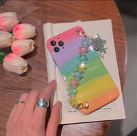 Image 4 of Pastel Rainbow Star Jelly Phone Case 