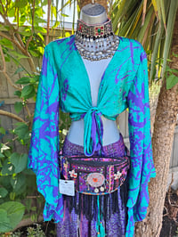 Image 2 of Stevie sari top - Jade and turquoise 6-12 uk