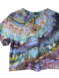 Image 5 of XS Crop Tee in Rustic Earthy Agate Ice Dye