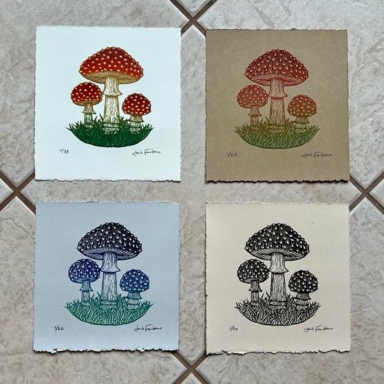 Image of Amanita muscaria prints