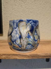 Image 10 of Blue Mug with Blue Vines and Gold Lustre