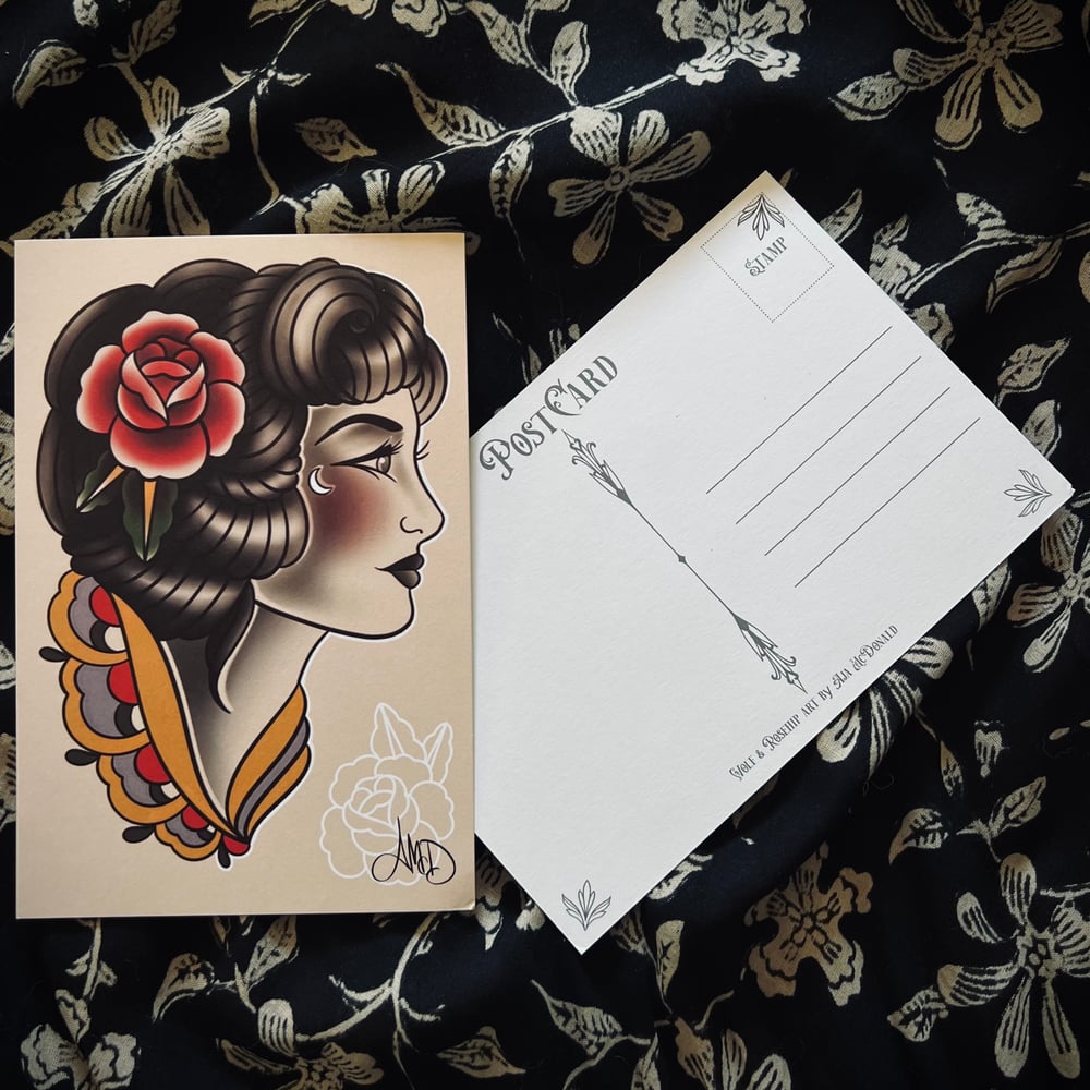 Image of Trad Lady Postcard