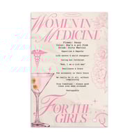 4x6in Light Pink Women in Medicine - Mini Poster 