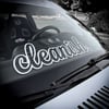 Cleanish windshield decal 