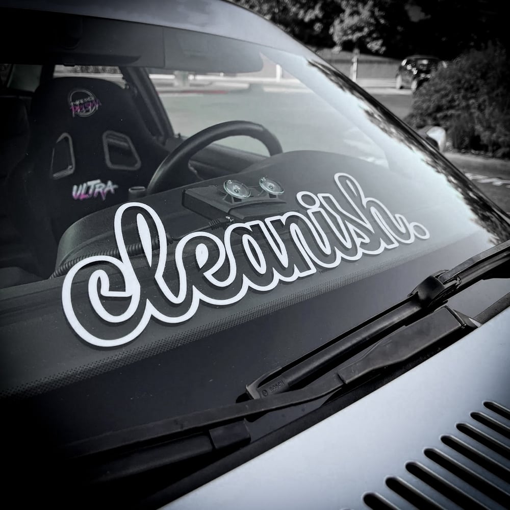 Cleanish windshield decal 