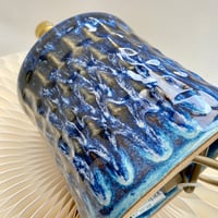 Image 2 of Carved Blue And White Table Lamp With Brass Fitting
