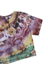 Image 5 of XS Crop Cotton Tee in Autumn Agate Ice Dye