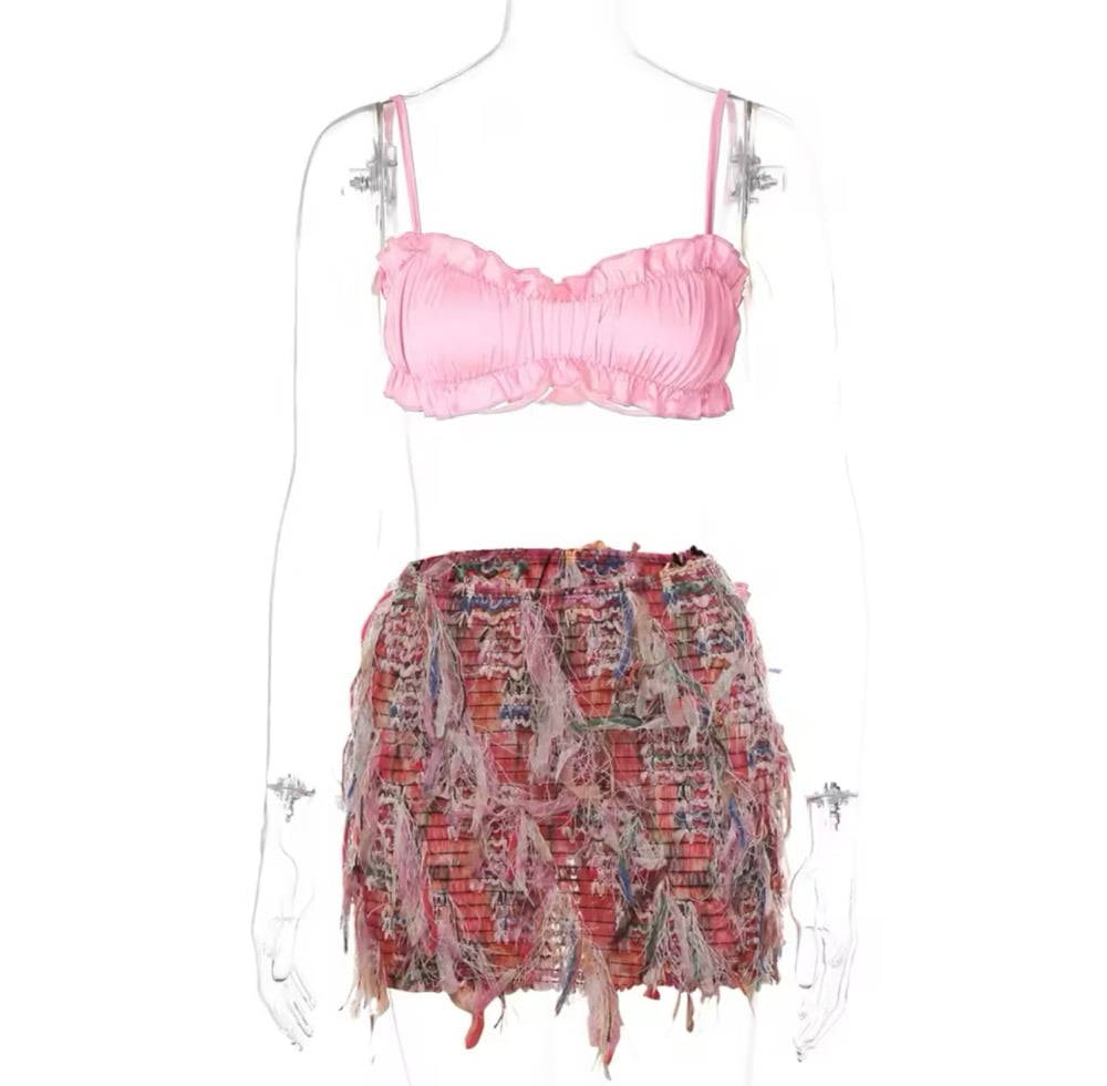 Image of Pink Crop Set 