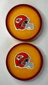 Kansas City Chiefs Helmet Coasters