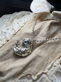 Image 3 of 925 silver cast of a hare embryo 