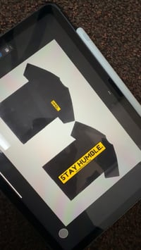 Image 2 of BLACK STAY HUMBLE NUMBER PLATE TEE