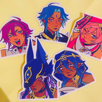 Image 1 of Fanmerch Genshin clear stickers