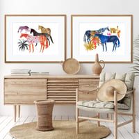 Image 5 of Unframed Two horses art print 