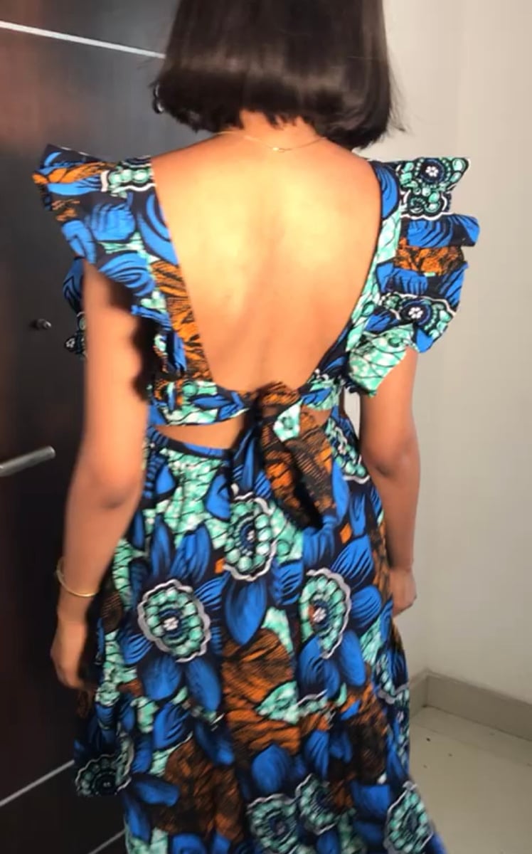 Milan African Print Cut Out Dress