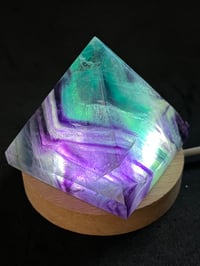 Image 1 of Rainbow Fluorite Crystal Pyramid #2285