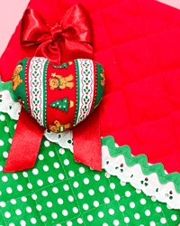 Image 1 of My Heart To Yours Ornament Vintage Santa Bear