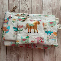 Image 1 of “Patchwork Farm” Medium/Small/OR Mini Quilted Zipper Bag