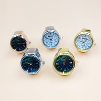 Image 2 of Hot Selling Finger Watch Ring Creative Movement Fashion Accessories Vintage Alloy Shell Quartz Watch