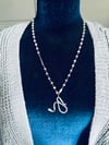 long labradorite necklace with serpent pendant