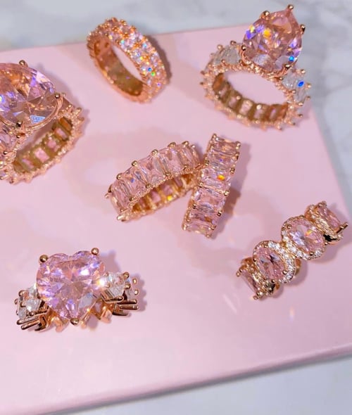 Image of Pinky pink diamond ring