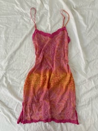 Image 1 of 00s pink orange dress // 36