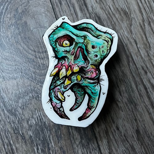 Image of Wooden teeth paintings 