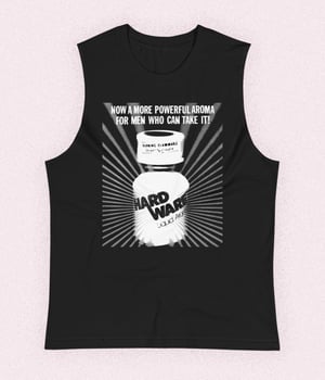 Powerful Aroma Room Odorizer Muscle Shirt (White on Black)