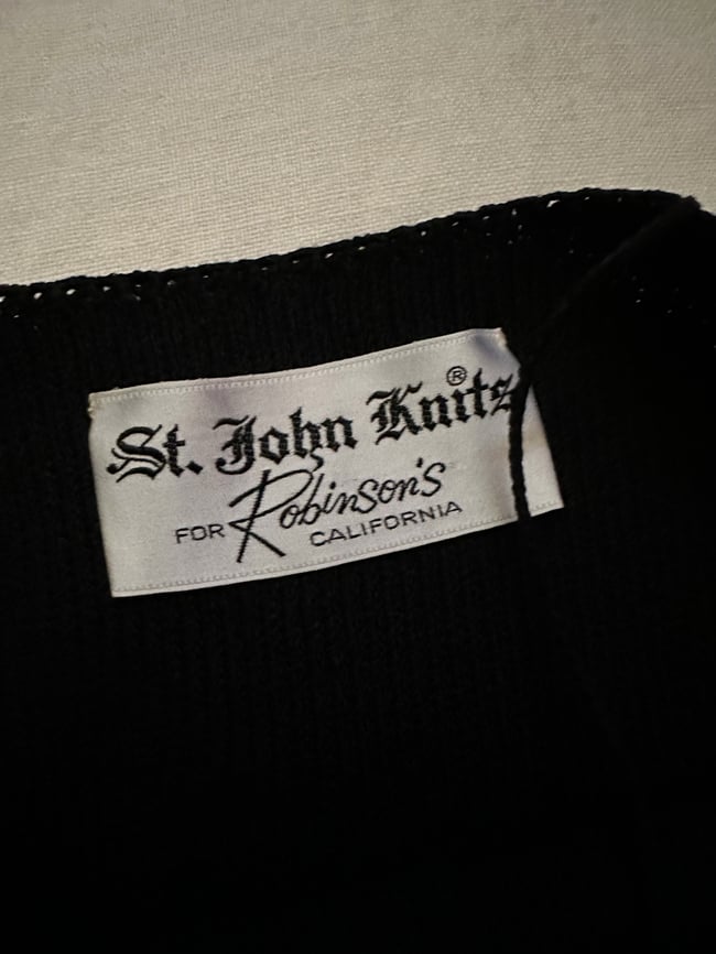 late 60s St. John Knits cut out Birkin dress