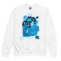 Image 2 of SWEATSHIRT :YOUTH - "FUNKY BLUE"