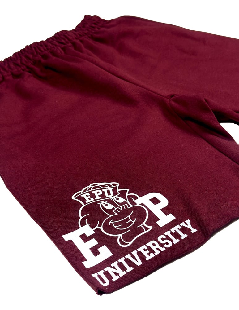 Image of Enigma Project University Maroon SweatShorts.