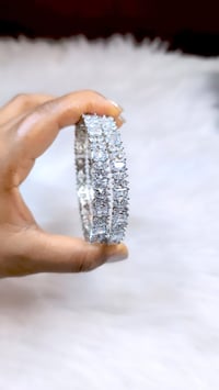 Image 4 of 2 Pieces American Diamond Bangles Set_GPB_1235