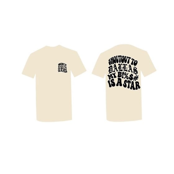 Image of DALLAS STAR TEE (CRM/BLK)