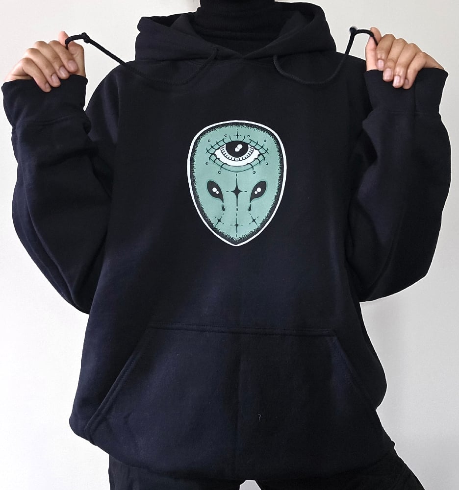 Image of Green Alien head hoodie