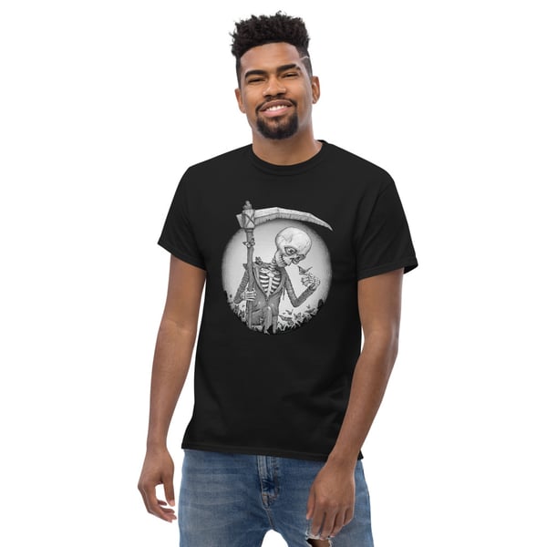 Image of Unisex Friends with Death T-Shirt (B&W)