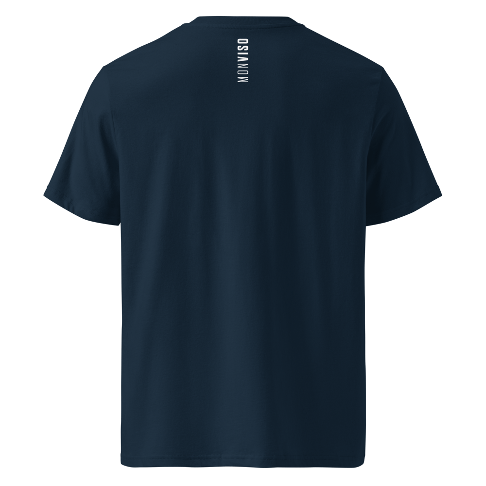 Monviso T-shirt in Cotone Organico Unisex blu navy / bianco PULSE