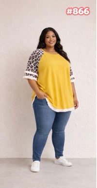 Image 2 of New 1X Alyxa Flare Sleeve top #866*10