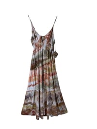 Image 2 of S Woven Tiered Lightweight Long Sundress in Mojave Watercolor Ice Dye