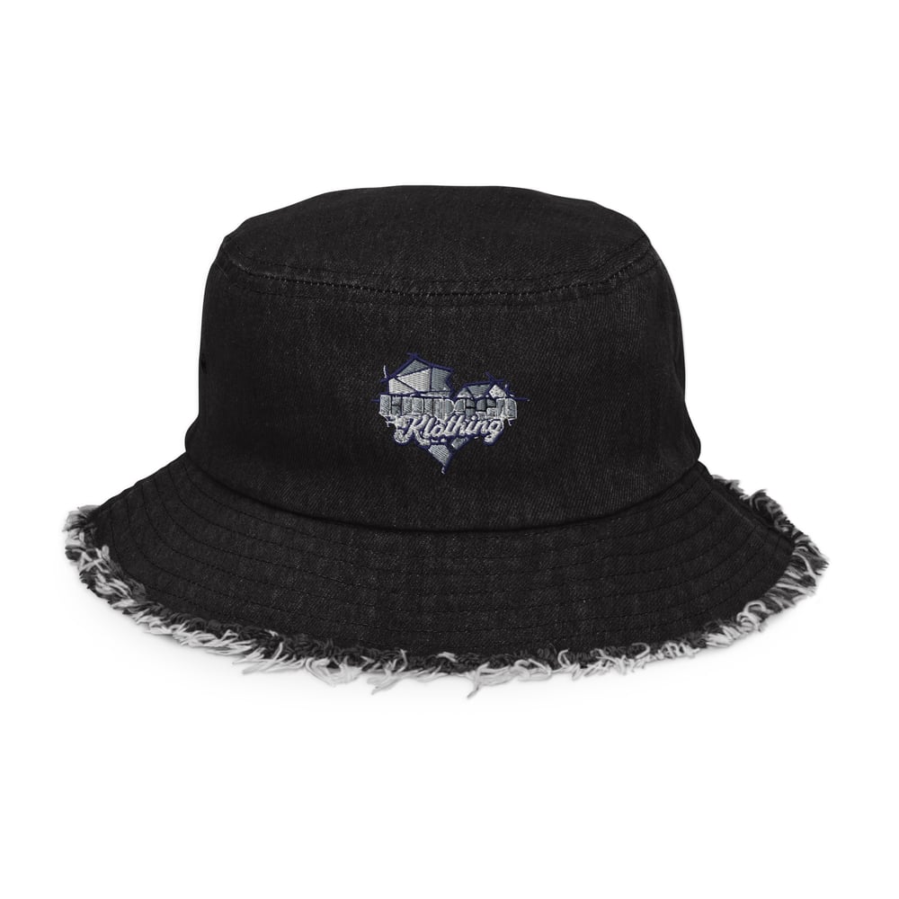 Image of Distressed Denim Bucket Hat